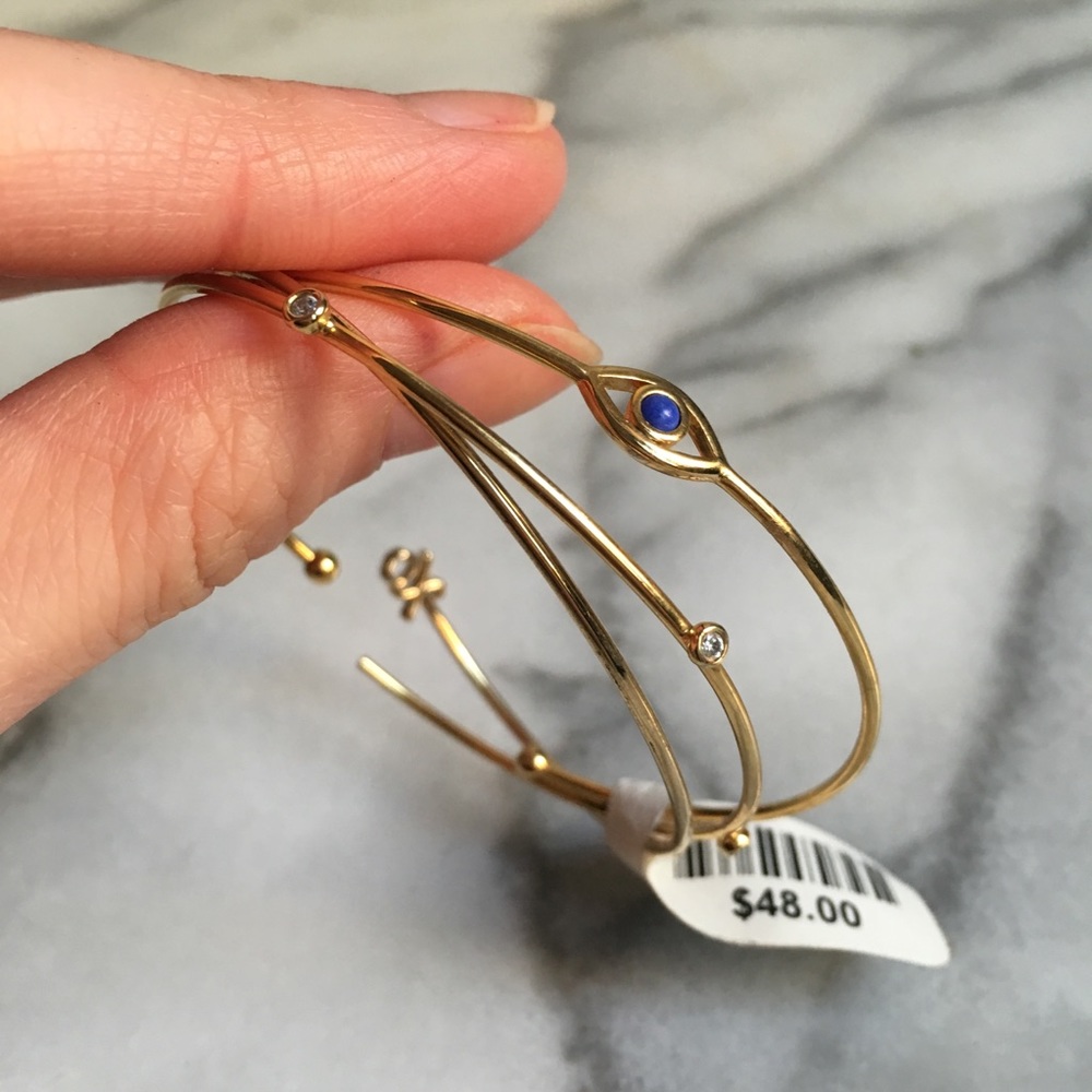 Delicate gold bangles from Anthropologie, unworn